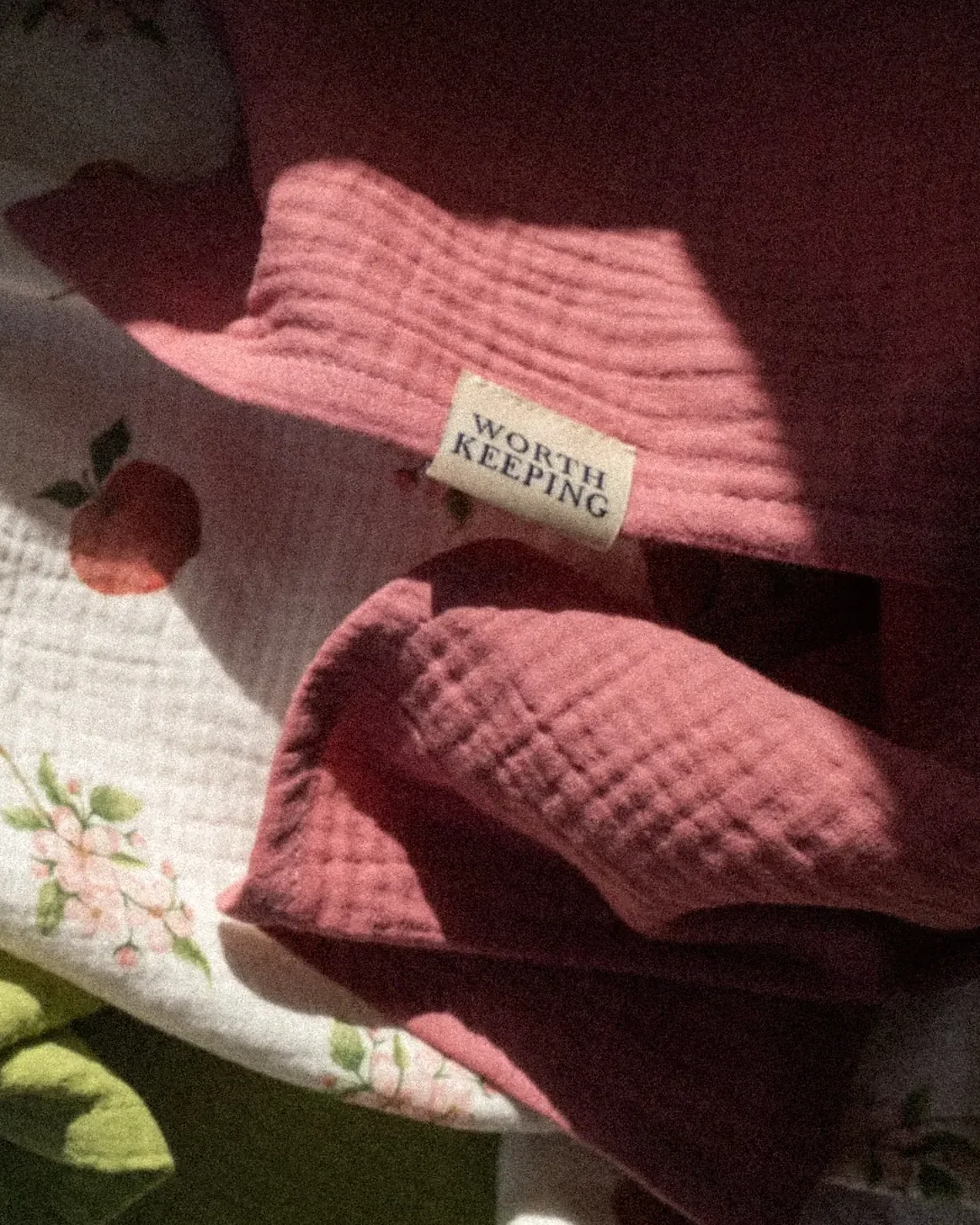 Raspberry Muslin Square